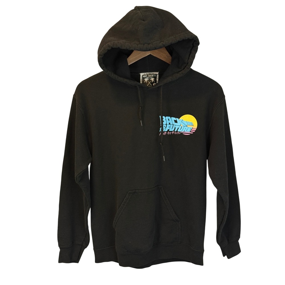 Back to the Future Black Hoodie Tilly's Riot Society Size‎ Small